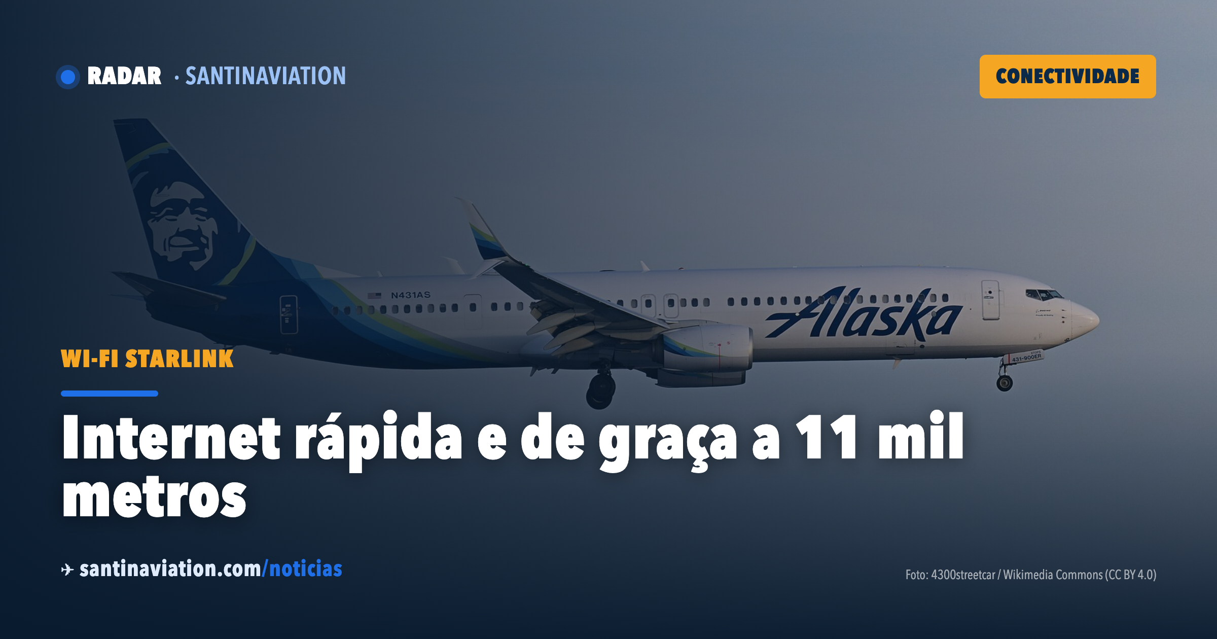 Alaska e Hawaiian já têm Wi-Fi Starlink grátis em cerca de 150 aviões